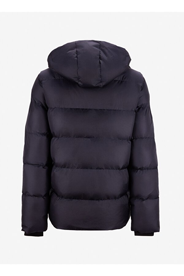 D5WM-MNT3642 Lacivert Kapüşon Yaka Relaxed Düz Erkek Şişme Mont