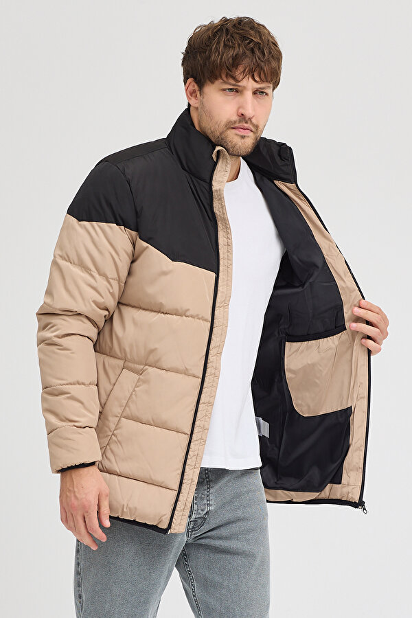 Erkek İki Renkli Şişme Mont 4590