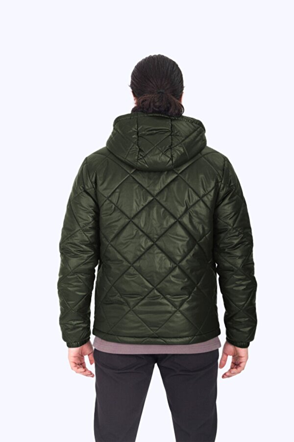 Su ve Rüzgar Geçirmez Jel Elyaflı Kapitone Cepli Spor Mont