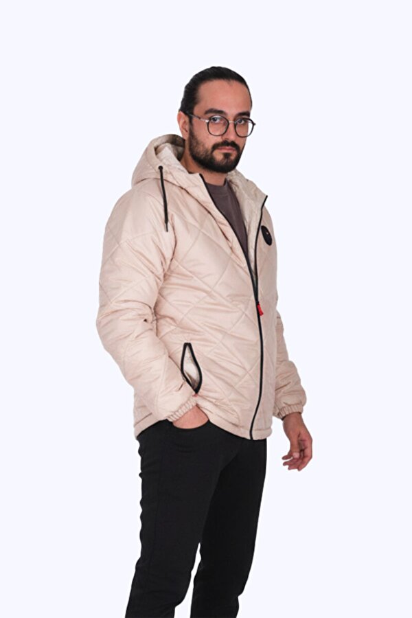 Su ve Rüzgar Geçirmez Jel Elyaflı Kapitone Cepli Spor Mont