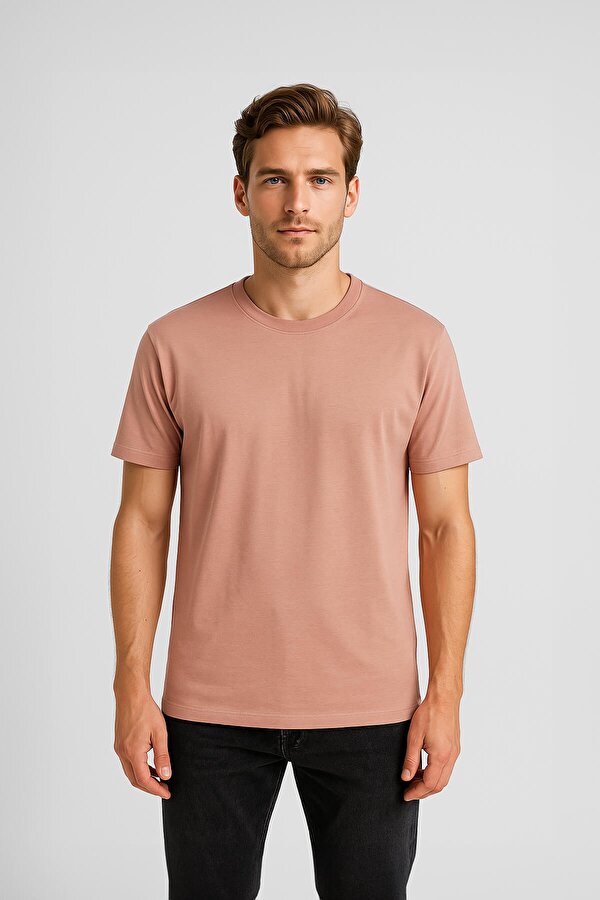 Erkek %100 Pamuk Basic T-shirt
