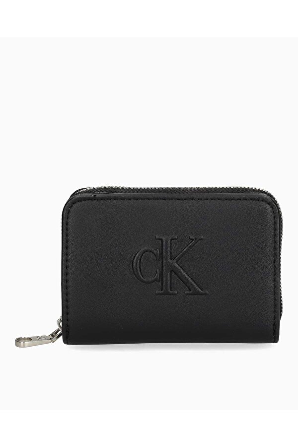 Kabartmalı Fermuarlı Orta Boy Kadın Cüzdan