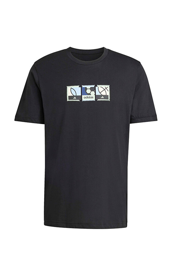 M MOS STAMPS T BLACK Siyah Erkek Kısa Kol T-Shirt