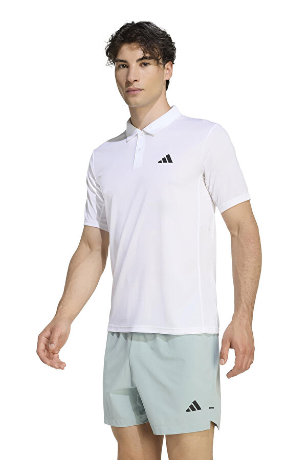 WE BAS POLO WHITE Beyaz Erkek Polo Yaka Kısa Kol T-Shirt - 2. Ürüne %50 İndirim