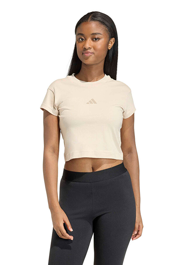 W FI SL BB TEE CRLI Bej Kadın Kısa Kol T-Shirt - 2. Ürüne %50 İndirim
