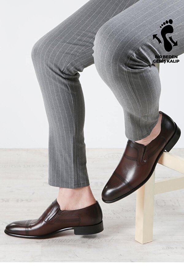 Hakiki Deri Kösele  Erkek Klasik Ayakkabı 893MA4404