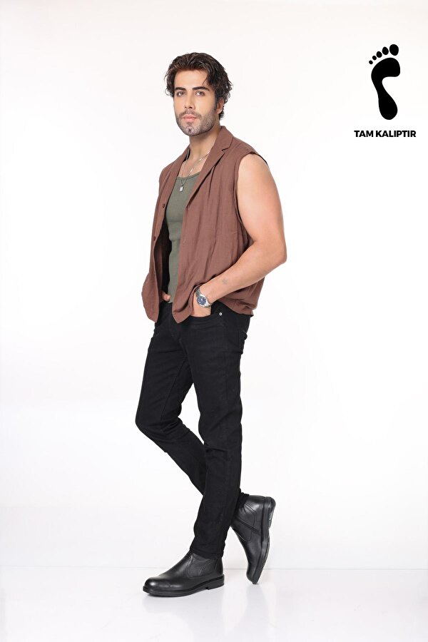 Hakiki Deri Kürklü  Erkek Klasik Bot 408KMA123