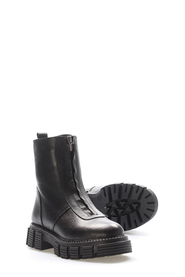 Hakiki Deri Kürklü  Kadın Klasik Bot 710KZA6006