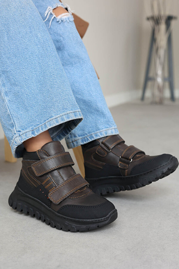 Hakiki Deri Kürklü  Unisex Çocuk Klasik Bot 612KFA1586-2