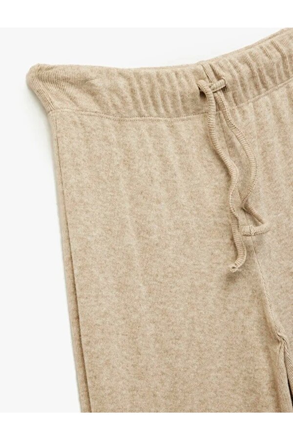 Rahat Kesim Viskon Karışımlı Beli Bağlamalı Kadın Eşofman Altı 6WLK40092MK