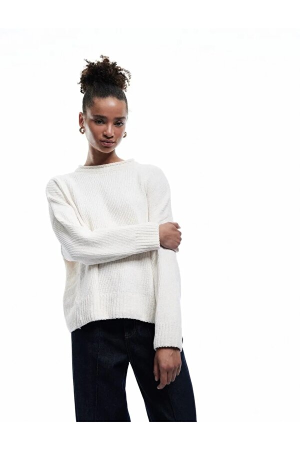 Bisiklet Yaka Basic Kadın Triko Kazak 6WAL90004IT