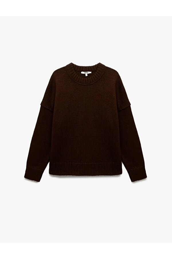 Bisiklet Yaka Triko Kadın Oversize Kazak 6WAK90177HT