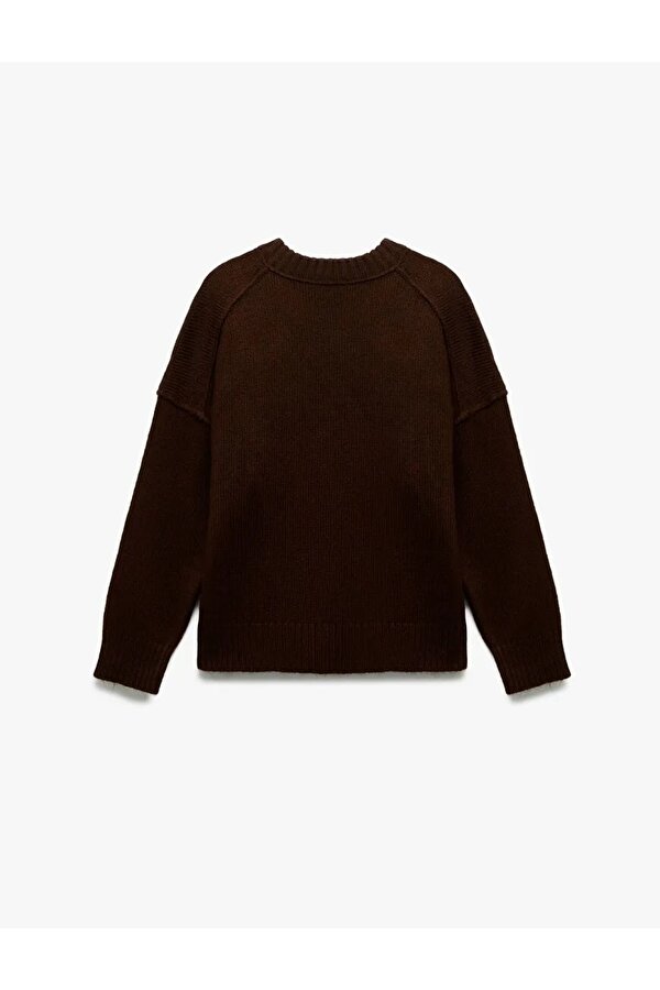 Bisiklet Yaka Triko Kadın Oversize Kazak 6WAK90177HT