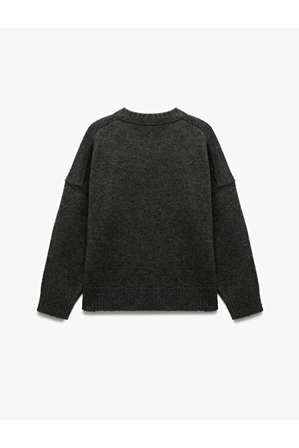 Bisiklet Yaka Triko Kadın Oversize Kazak 6WAK90177HT