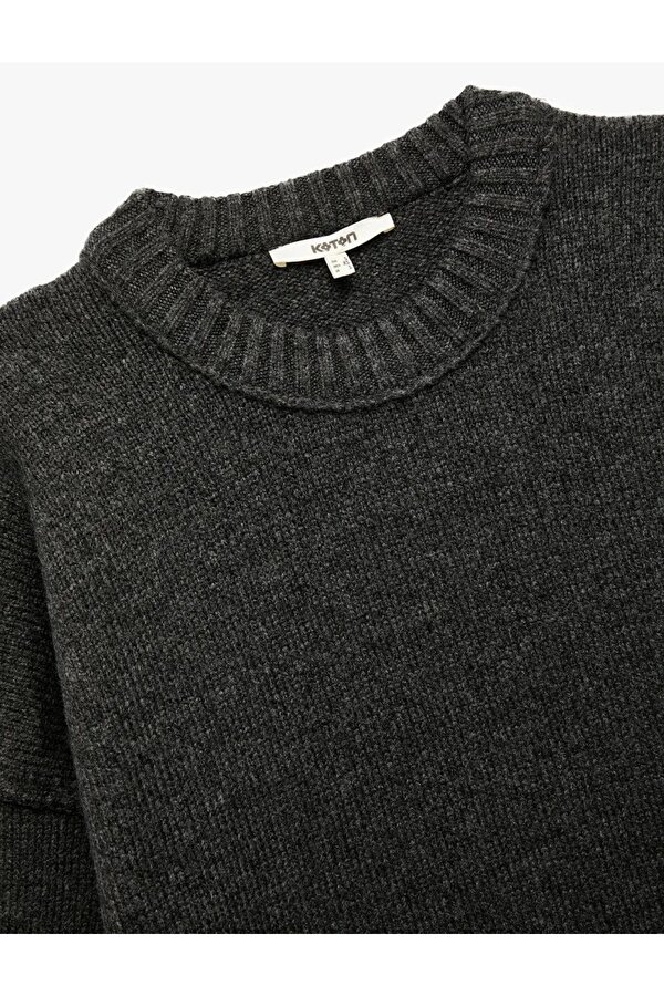 Bisiklet Yaka Triko Kadın Oversize Kazak 6WAK90177HT