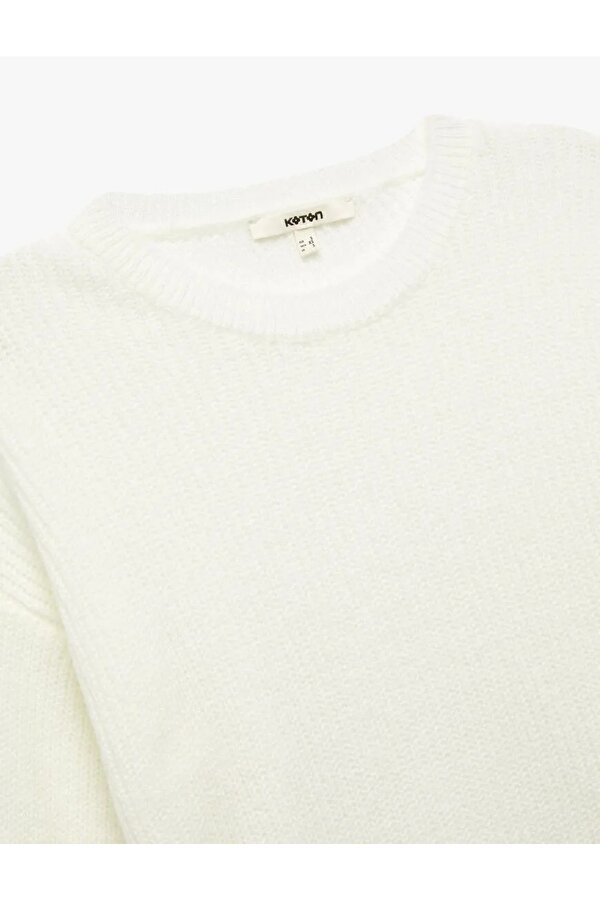 Bisiklet Yaka Triko Kadın Basic Kazak 6WAK90025HT