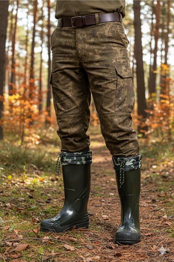 1198 Ulaş İçi Kürklü 33 Cm Uzunluk Pvc %100 Su Geçirmez Tarım Çiftçi Sulama İş Çizmesi