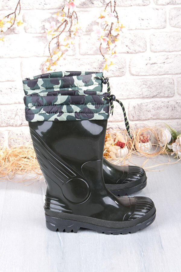 1198 Ulaş İçi Kürklü 33 Cm Uzunluk Pvc %100 Su Geçirmez Tarım Çiftçi Sulama İş Çizmesi