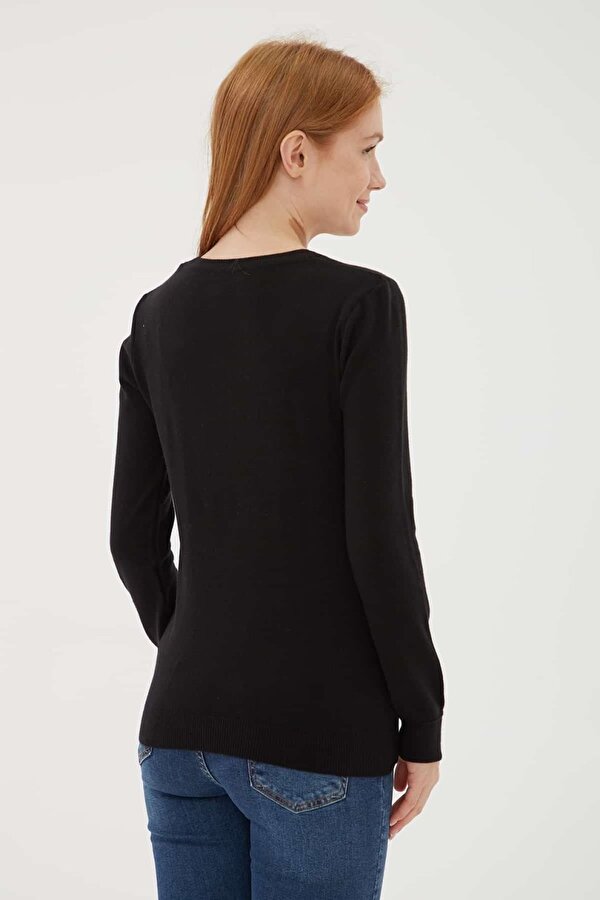 Kadın U Yaka Kazak 25K0779K1