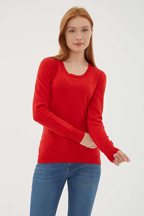 Kadın U Yaka Kazak 25K0779K1