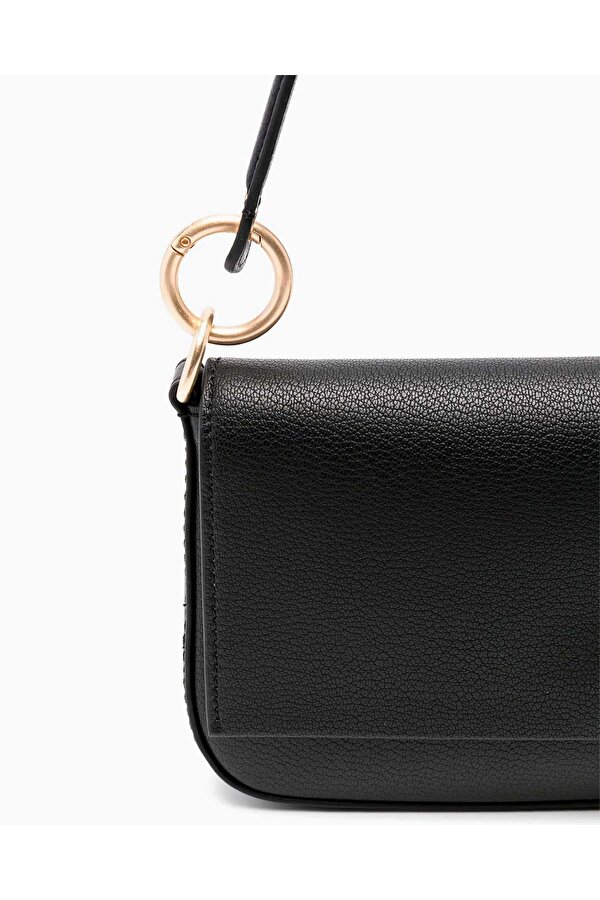 Minimal Monogramlı Kadın Omuz Çantası