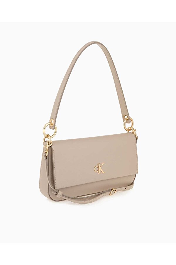 Minimal Monogramlı Kadın Omuz Çantası