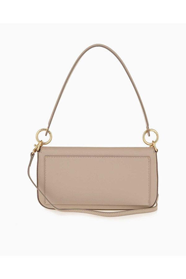 Minimal Monogramlı Kadın Omuz Çantası