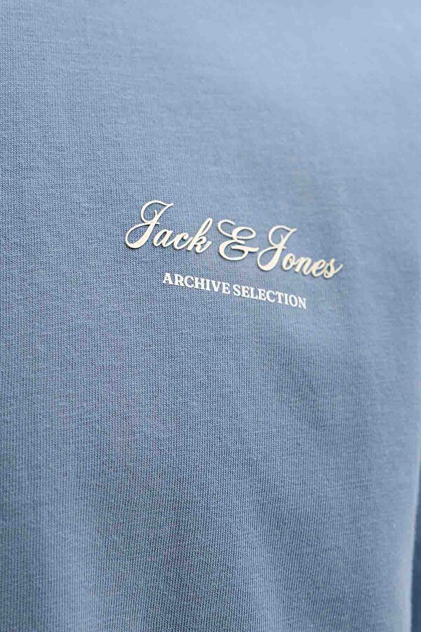 JJEARCHIVE GRAPHIC TEE SS Mavi Erkek Kısa Kol T-Shirt