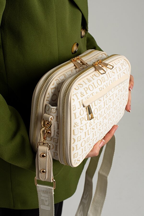 Orijinal Just Polo Collection 5 Bölmeli Lüks Yumuşak Deri Ayarlanabilir Çapraz Askılı Omuz Çantası