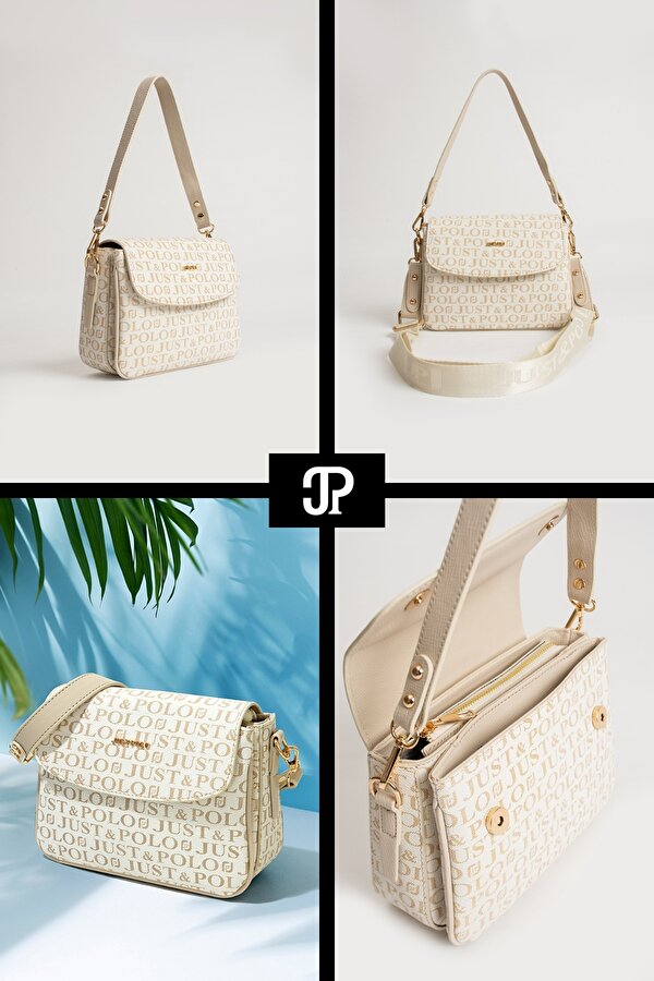 Orijinal Just Polo Collection 4 Bölmeli Lüks Yumuşak Deri Ayarlanabilir Çapraz Askılı Omuz Çantası