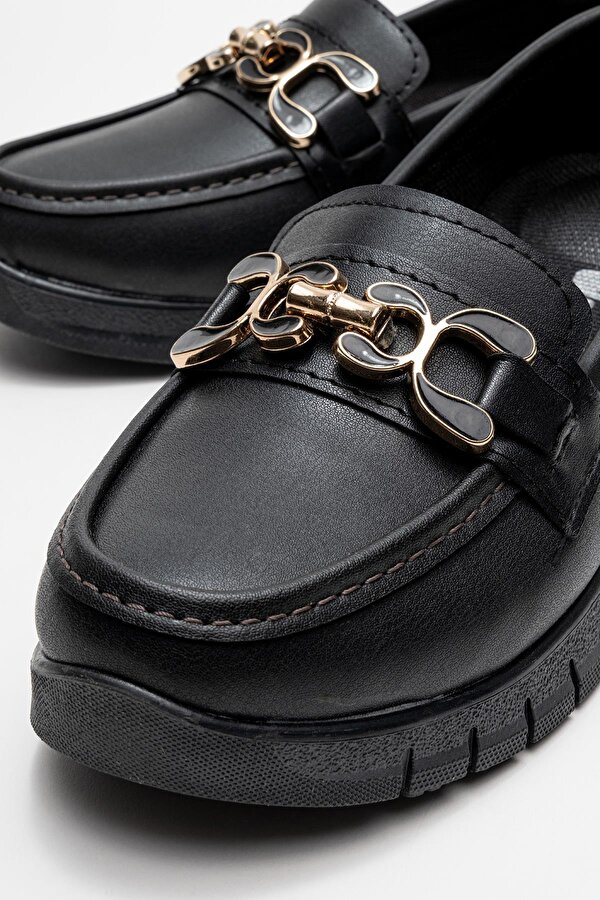 Triko Rahat Yumuşak Tabanlı Kadın Ayakkabı SİYAH CİLT