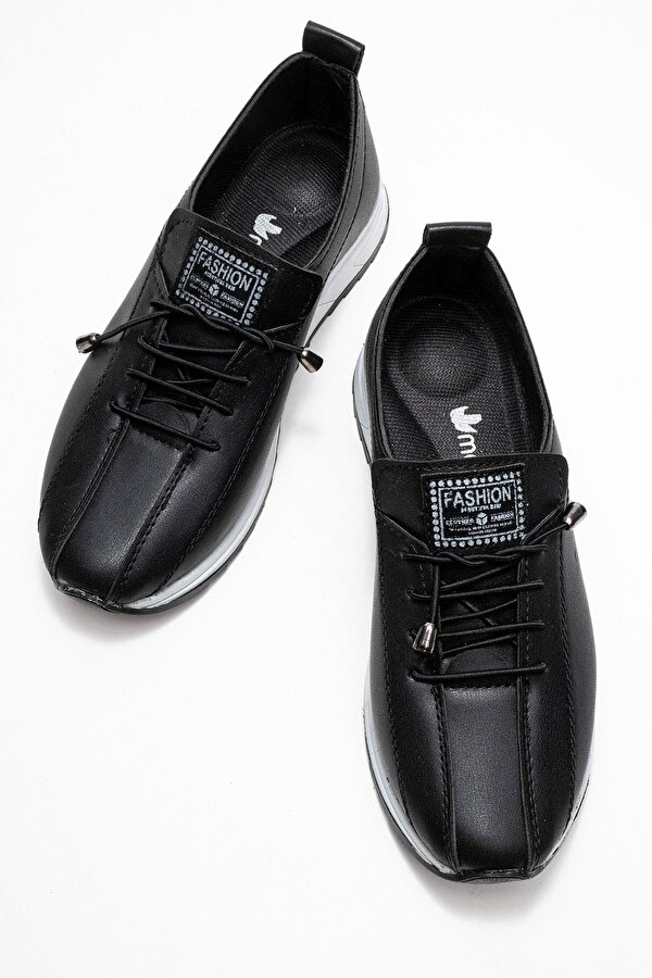 Yumuşak Tabanlı Kadın Ayakkabı SİYAH BEYAZ