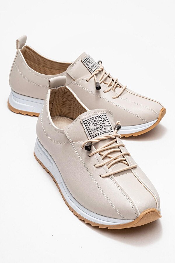 Yumuşak Tabanlı Kadın Ayakkabı BEJ BEYAZ