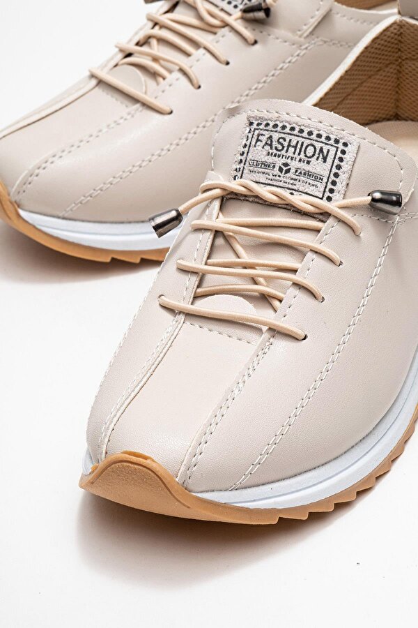 Yumuşak Tabanlı Kadın Ayakkabı BEJ BEYAZ