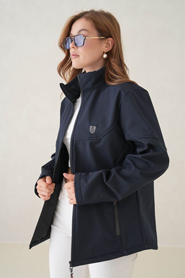 Su ve Rüzgar Geçirmez İçi Polarlı Kadın Softjel Mont