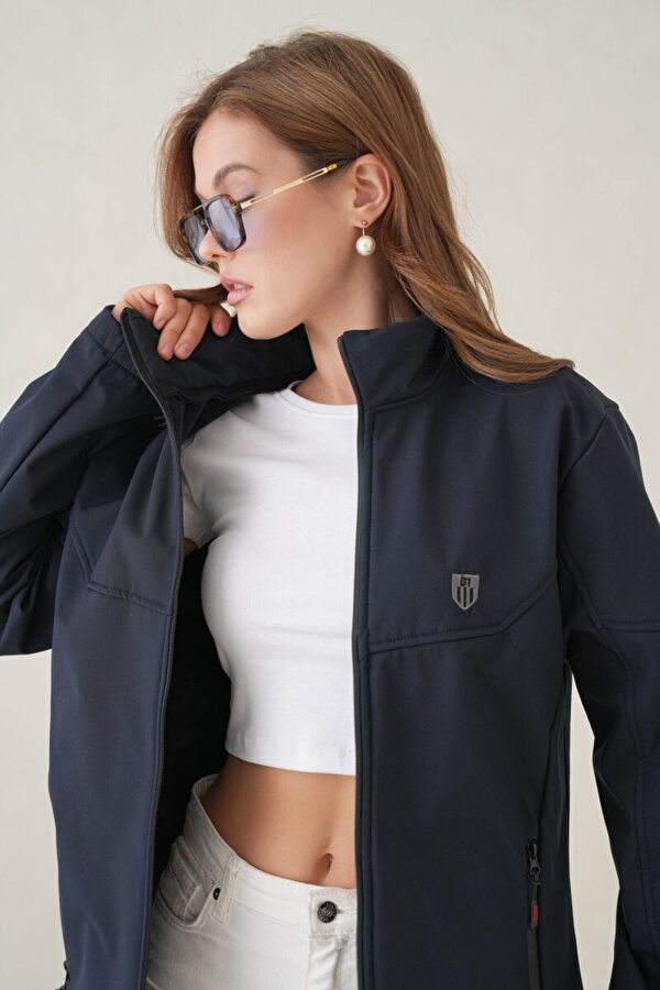 Su ve Rüzgar Geçirmez İçi Polarlı Kadın Softjel Mont