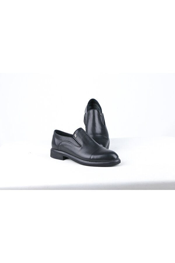 71138-1 Siyah Günlük Erkek Deri Ayakkabı