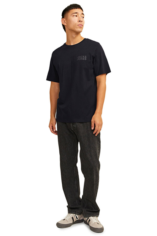JJECORP LOGO TEE SS O-NEC Siyah Erkek Kısa Kol T-Shirt