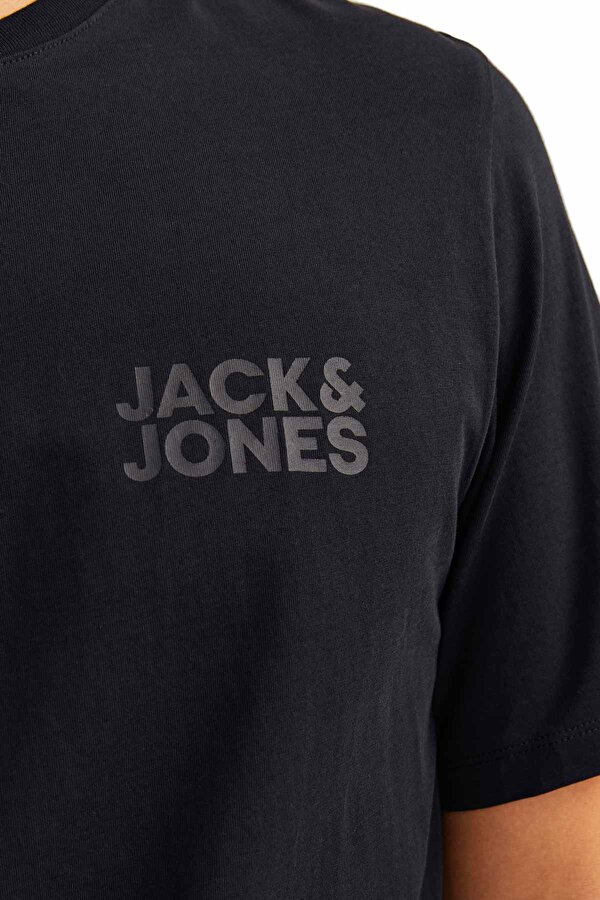 JJECORP LOGO TEE SS O-NEC Siyah Erkek Kısa Kol T-Shirt