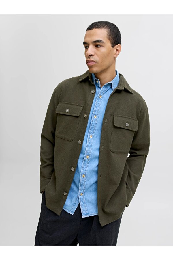 Jack&Jones Jprrayle Melange Solid L/S Erkek Gömlek 12286840