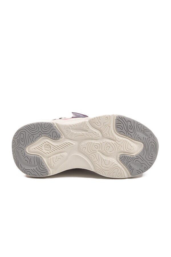 Lila Leopar Desenli Cırtlı Hafif Esnek Kız Çocuk Spor Ayakkabı Toti Cilt P