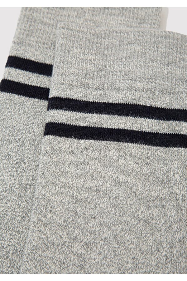 Şerit Baskılı Unisex Çorap