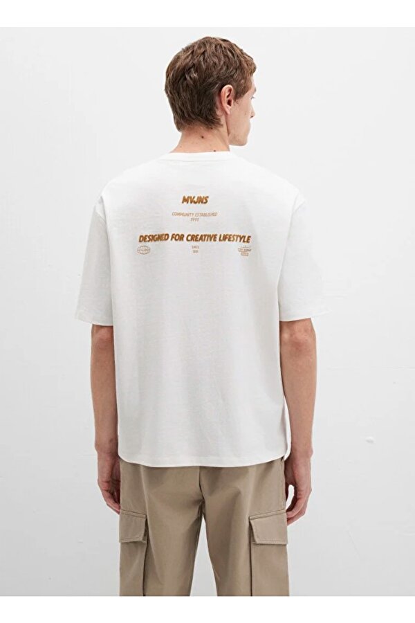 0612913 Baskılı Tişört Kısa Kol Tişört Erkek T-Shirt