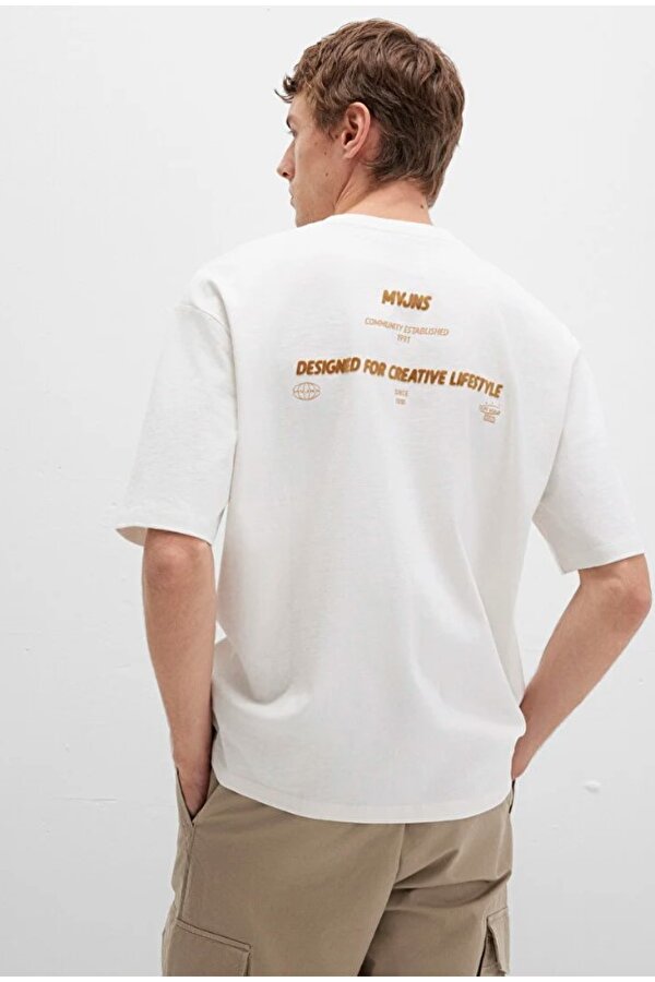 0612913 Baskılı Tişört Kısa Kol Tişört Erkek T-Shirt