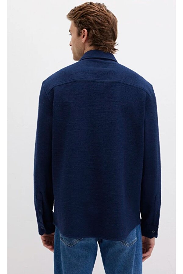 0211789 M Logo Nakışlı Örme Erkek Gömlek