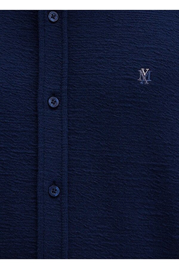 0211789 M Logo Nakışlı Örme Erkek Gömlek