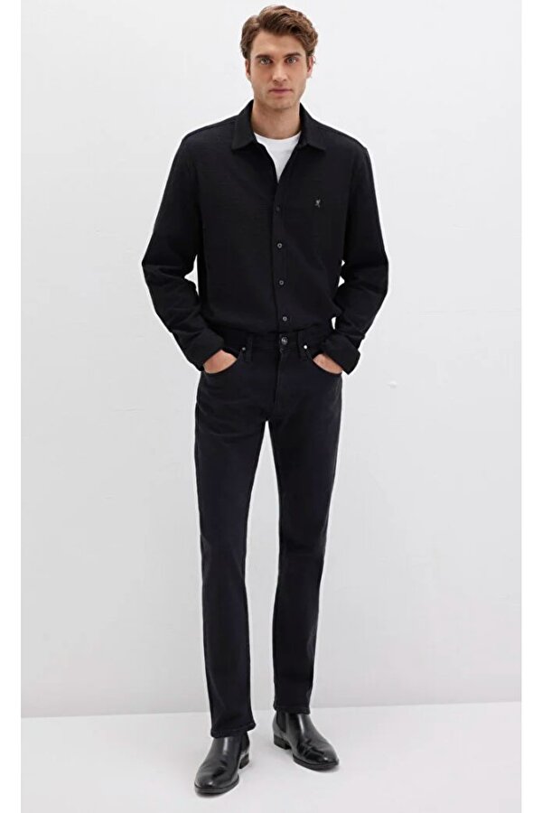 0211789 M Logo Nakışlı Örme Erkek Gömlek