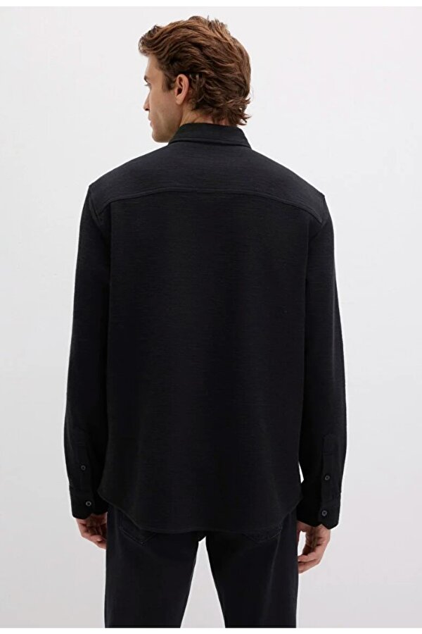 0211789 M Logo Nakışlı Örme Erkek Gömlek