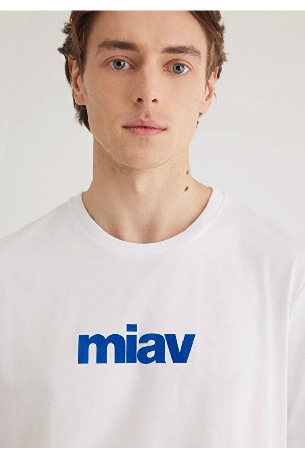 067153 Miav Baskılı Tişört Erkek T-Shirt