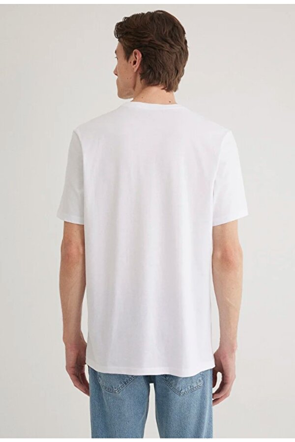 067153 Miav Baskılı Tişört Erkek T-Shirt